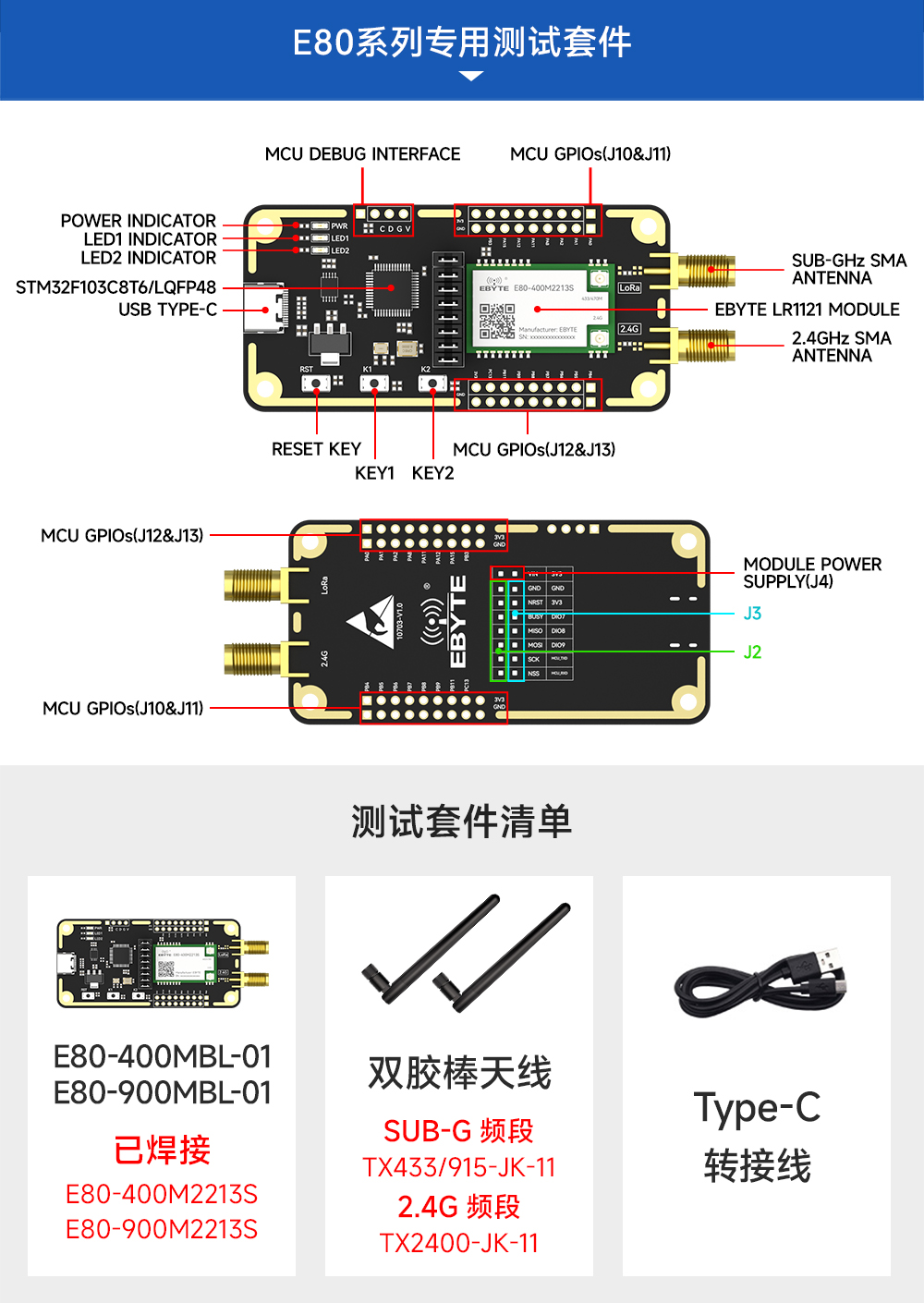 雙頻lora模塊測(cè)試套件